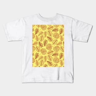 Leaf Line Art Kids T-Shirt